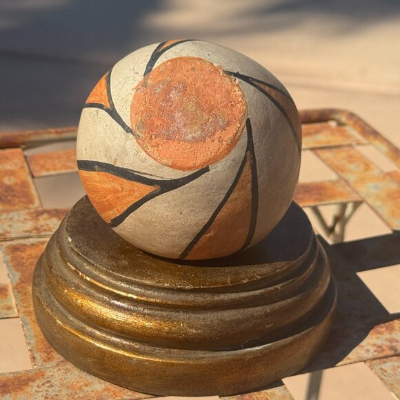 Antique Santo Domingo Kewa Pueblo Basket Pot - Native Pottery, Early 1900s - Picture 4 of 10